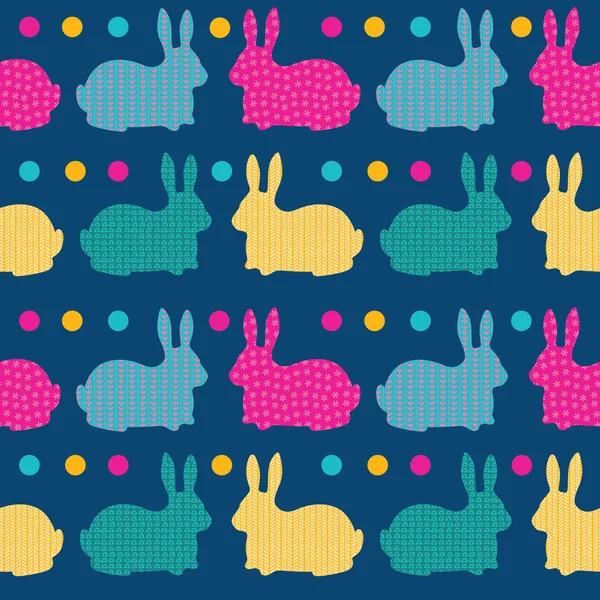 Carino modello senza soluzione di continuità con coniglietti — Vettoriale Stock