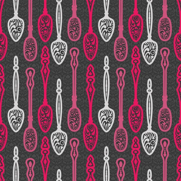Spoons seamless pattern — Stock Vector