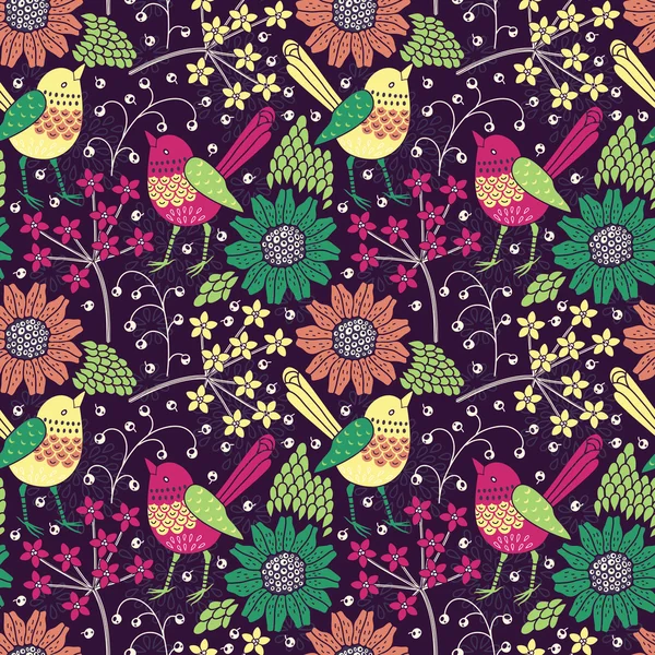 Seamless floral pattern — Stock Vector