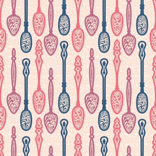 Spoons seamless pattern — Stock Vector