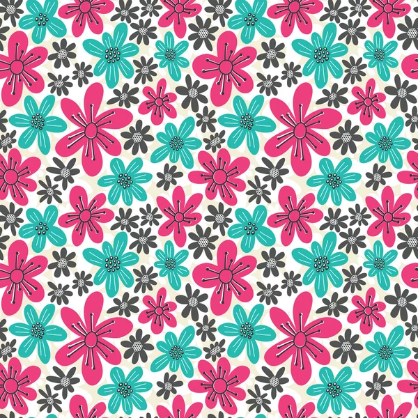 Patrón floral sin costuras — Vector de stock