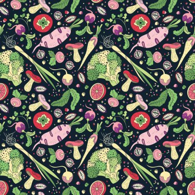 Sebzeler dikişsiz desen