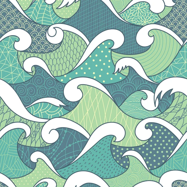 Sea seamless pattern — Stock Vector