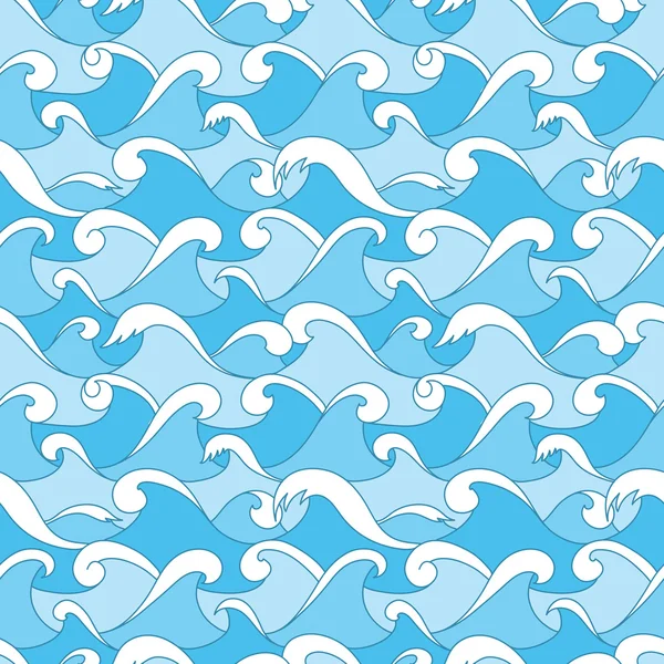 Sea seamless pattern — Stock Vector