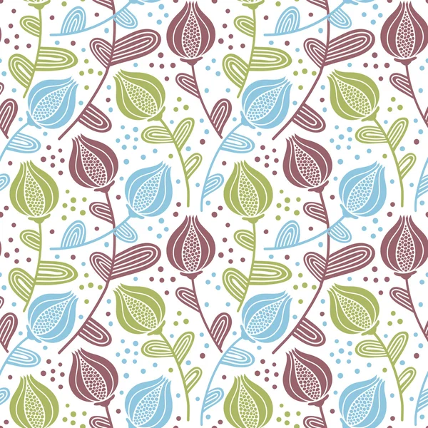 Seamless floral pattern — Stock Vector