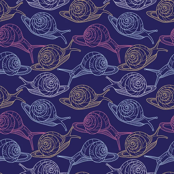 Snails seamless pattern — Stock Vector