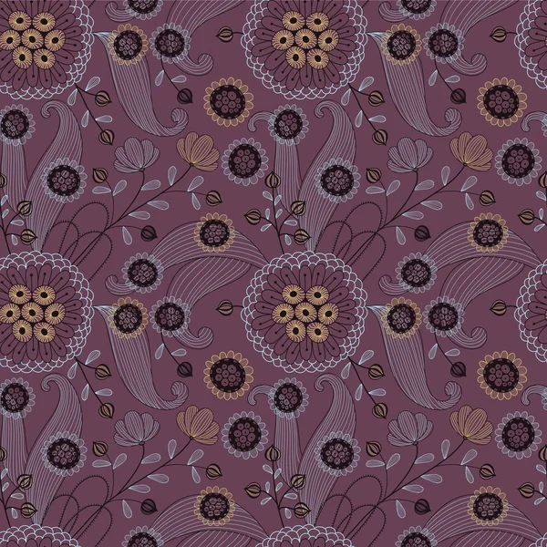 Modèle floral sans couture — Image vectorielle