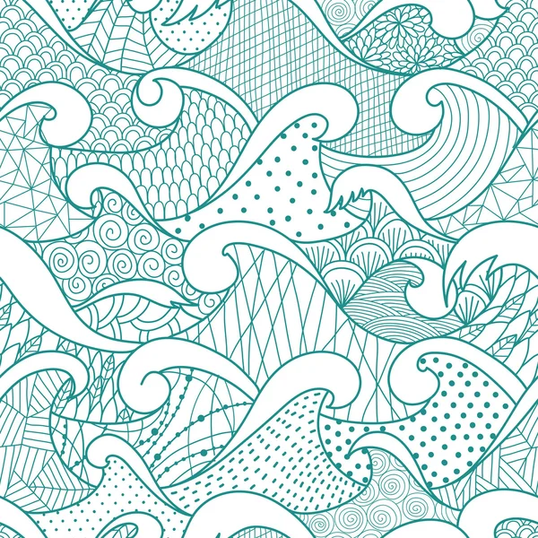 Havet seamless mönster — Stock vektor