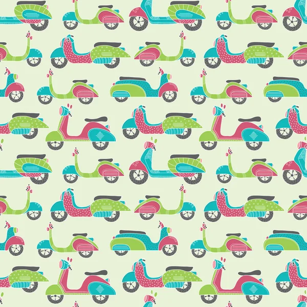 Bikes seamless pattern — Stock Vector