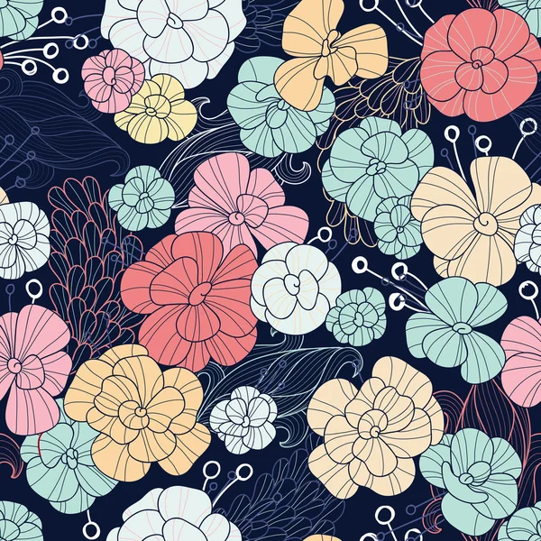 Modèle floral sans couture — Image vectorielle