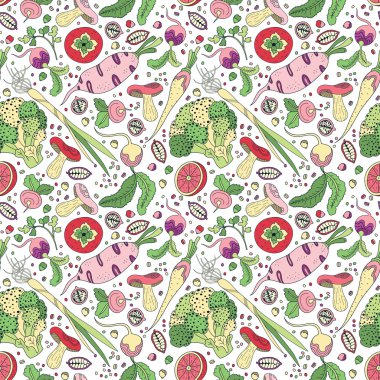 Sebzeler dikişsiz desen