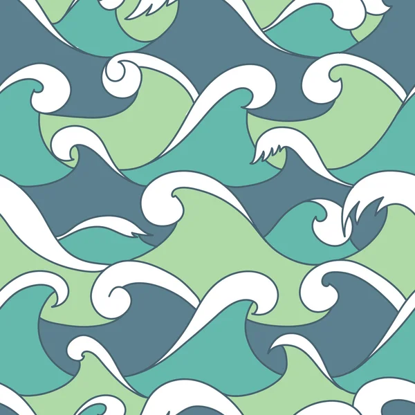 Sea seamless pattern — Stock Vector