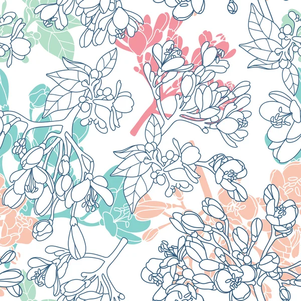 Modèle floral sans couture — Image vectorielle