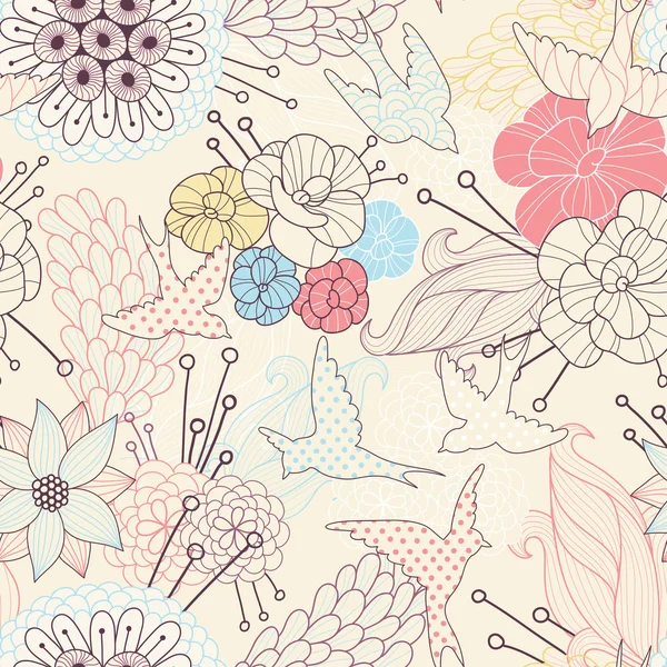 Seamless floral pattern — Stock Vector