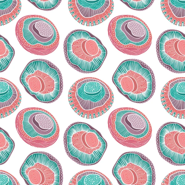 Champignons motif sans couture — Image vectorielle