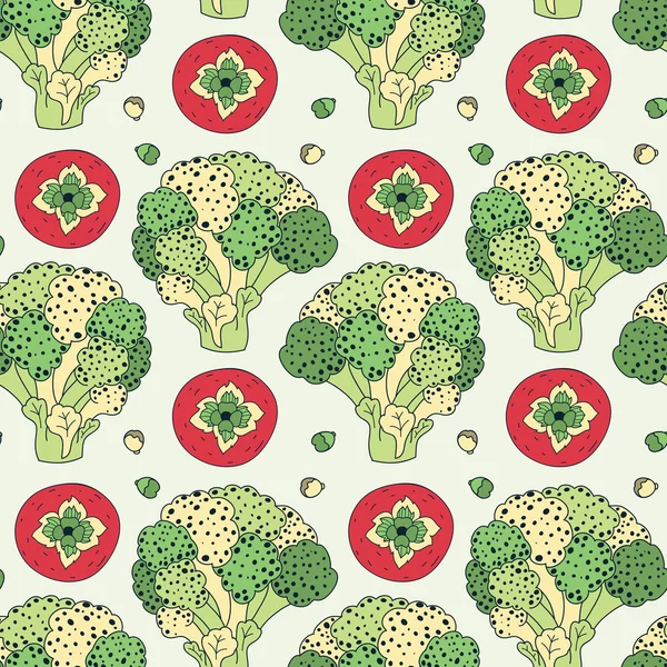 Vegetables seamless pattern — Stock Vector