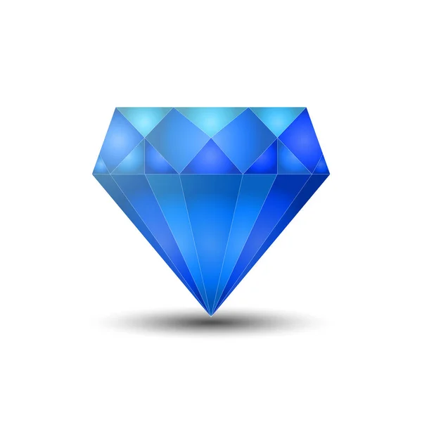 Diamant Vector Illustratie Geïsoleerd Achtergrond — Stockvector