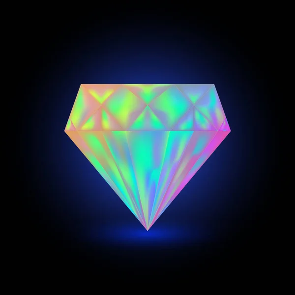 Diamant Vektor Illustration Isolerad Bakgrund — Stock vektor