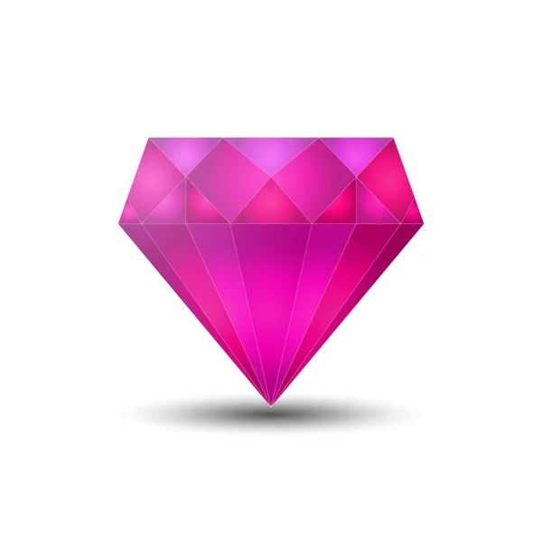 Diamant Vektor Illustration Isolerad Bakgrund — Stock vektor