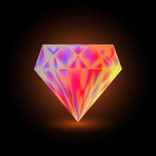 Diamante Vettoriale Illustrazione Isolato Sfondo — Vettoriale Stock