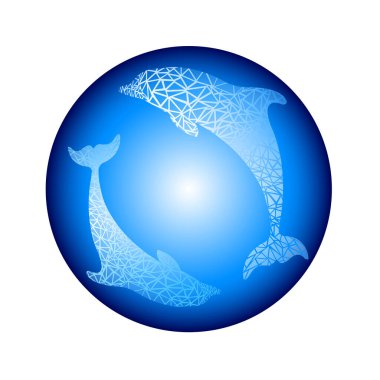 yunus silueti beyaza izole edilmiş