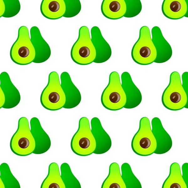 Green Avocado Pattern Background — Stock Vector