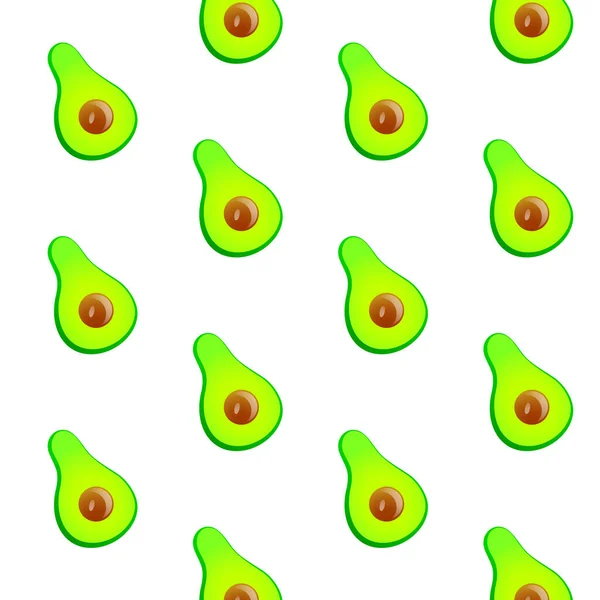 Green Avocado Pattern Background — ストックベクタ