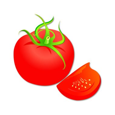 beyaz izole ripe domates