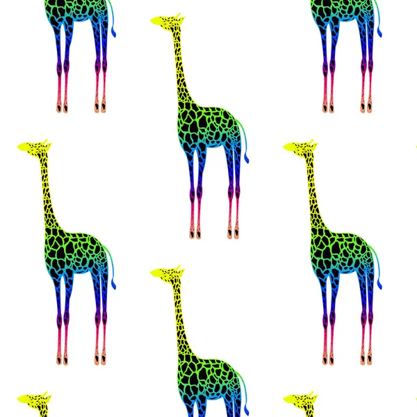 Zürafa renkli, pürüzsüz desen