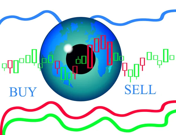 Geldmarktdiagram — Stockvector