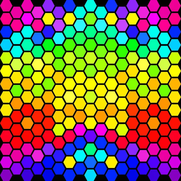 Colorful Hexagon Shapes Background Design — Archivo Imágenes Vectoriales