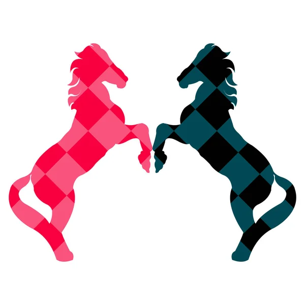 Vector Illustration Colorful Horse Logo — Vettoriale Stock