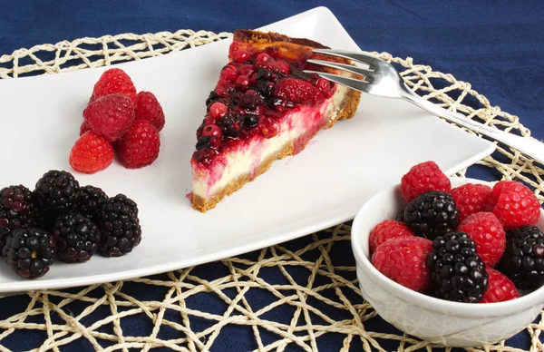 Cheesecake with forest fruit — Stock Photo, Image