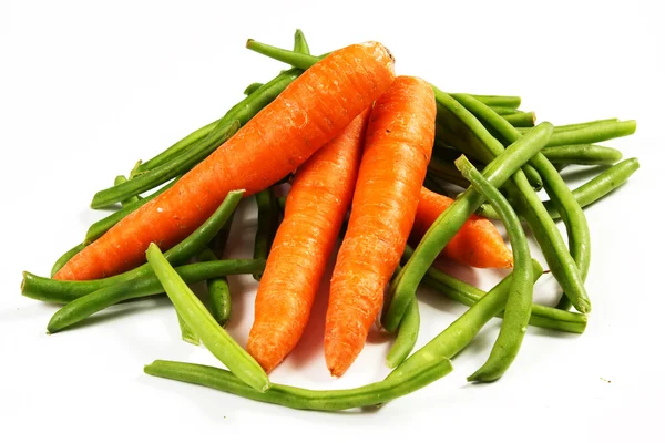 Havuç ve yeşil fasulye.