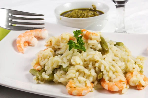 Arroz com camarão — Fotografia de Stock