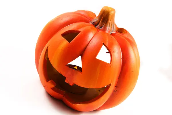 Halloween zucca testa lanterna — Foto Stock