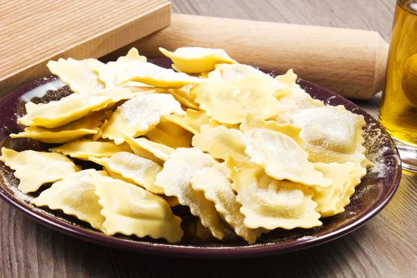 Hemgjord ravioli — Stockfoto