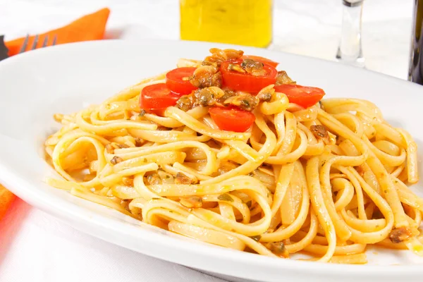Almejas espaguetis — Foto de Stock