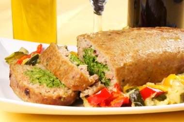 spinach meatloaf clipart