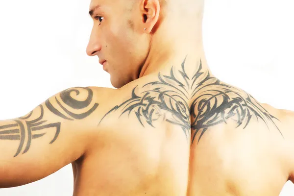 Άνθρωπος με τατουάζ — Φωτογραφία Αρχείου