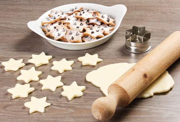 Galletas estrella de Navidad — Foto de Stock