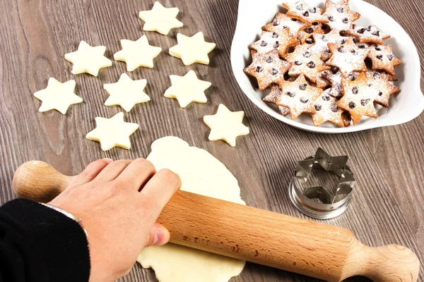 Galletas estrella de Navidad — Foto de Stock