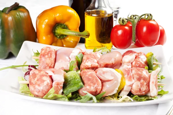 Raw shish kebab — Stock Photo, Image