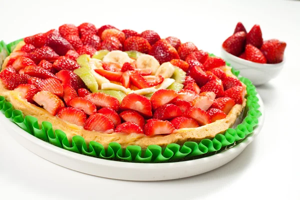 Fragole, banane, torta di kiwi — Foto Stock