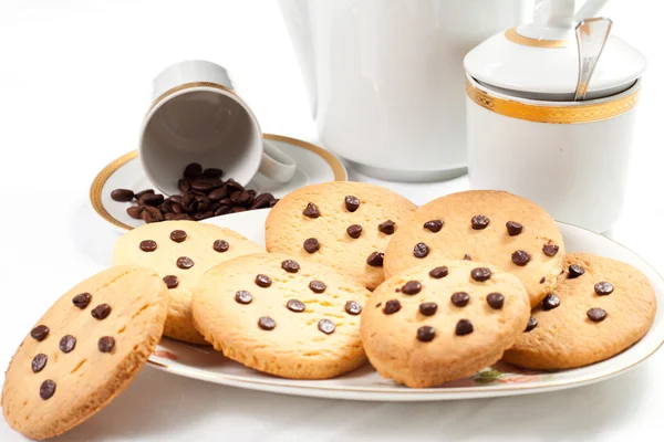 Homemade biscuits and a caffè — 图库照片
