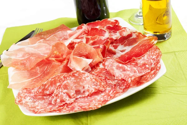 A variety of processed cold meat products — Stock Photo, Image