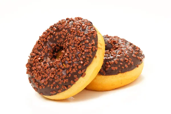 Donuts with chocolate — Stock Photo, Image
