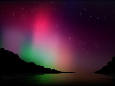 vektör aurora borealis