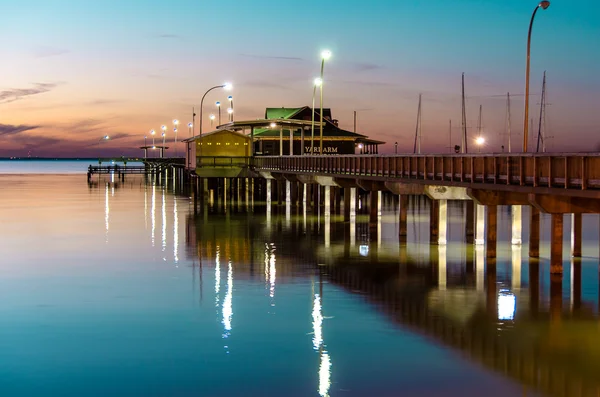 Pier di malam hari — Stok Foto