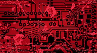 Devre kartı geçmişi. eps10 vektör illüstrasyonu